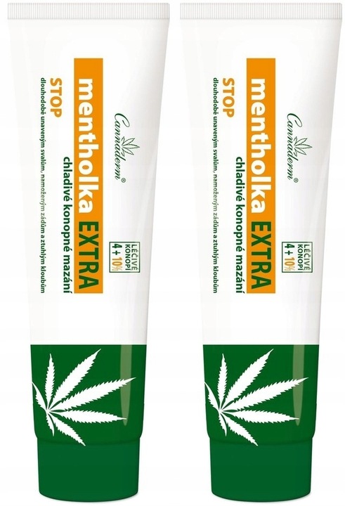 CHŁODZĄCY ŻEL Konopny Cannaderm MENTHOLKA EXTRA 14% na BÓLE MIĘŚNI 2x150ml