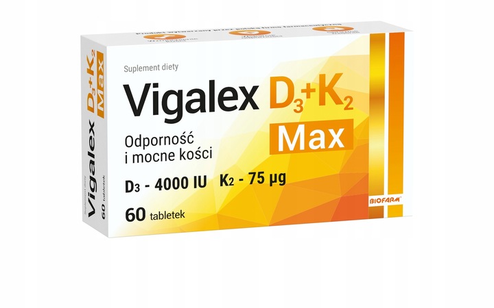 Vigalex D3 + K2 MAX, 60 tabletek