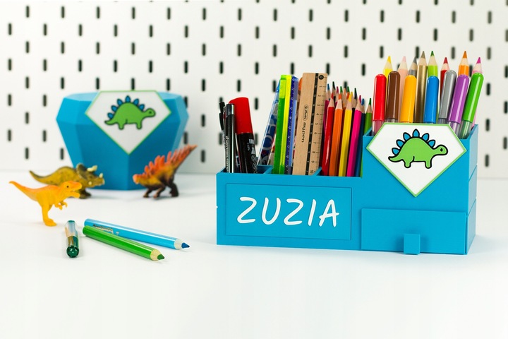 KAJAWIS Organizer na biurko XL przybornik kredki piórnik IMIĘ SZUFLADKA EKO