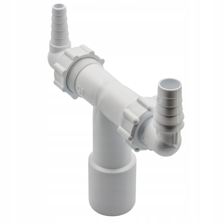 PODWÓJNY SYFON NADTYNKOWY DN 32 40- DO PRALKI I SUSZARKI, WYSOKA