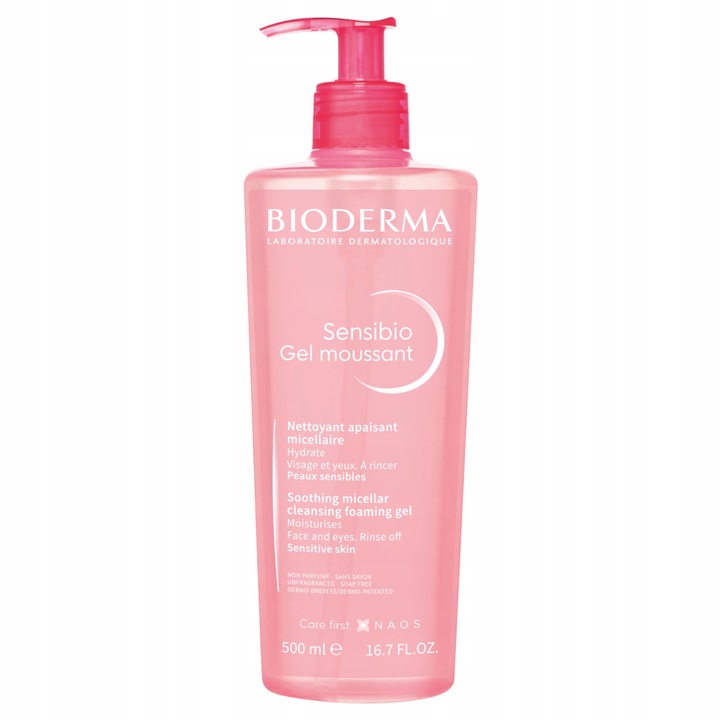 Bioderma Sensibio Gel Moussant Łagodzący Żel Micelarny Do Twarzy 500ml