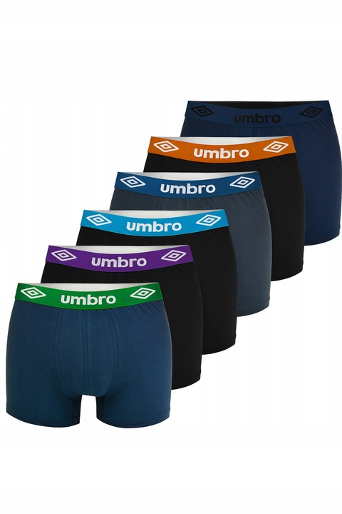 UMBRO Bokserki Męskie Zestaw 6 Sztuk MIX Kolorów Bawełna Rozmiar L