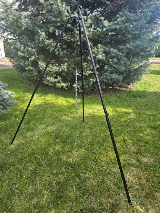 TRÓJNÓG 210 CM OGRODOWY GRILL OGNISKOWY OGROMNY