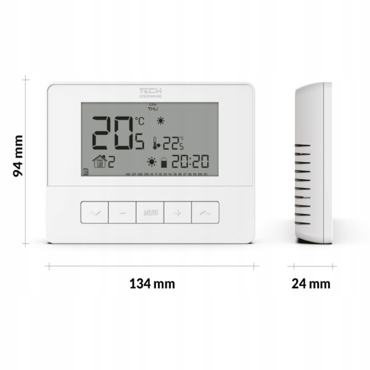 T-4.2 bezprzewodowy tygodniowy termostat sterownik + odbiornik MW-2 Tech