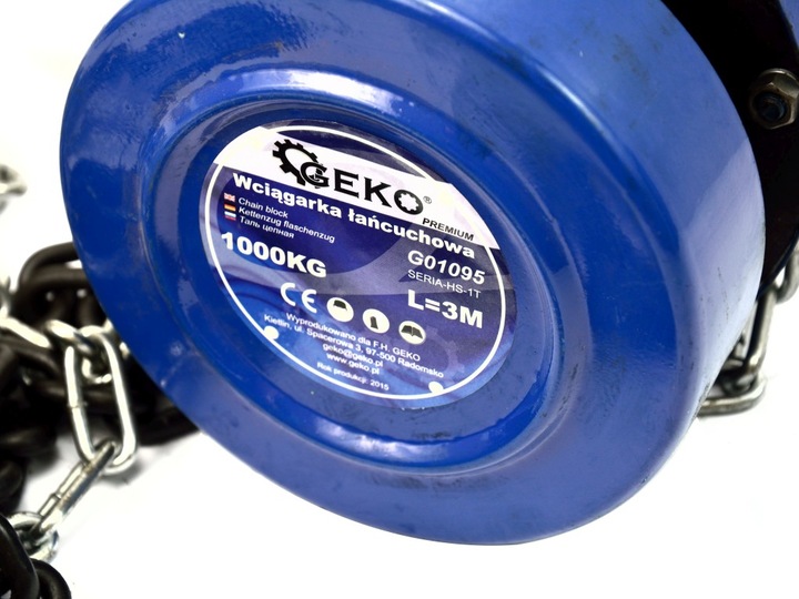 WCIĄGARKA WYCIĄGARKA ŁAŃCUCHOWA 1T WCIĄGNIK