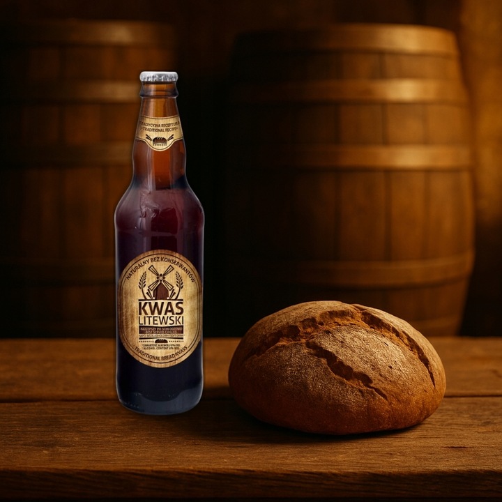 Kwas Chlebowy Litewski Oryginalny Napój Gazowany GRILL / 8 X 500ml