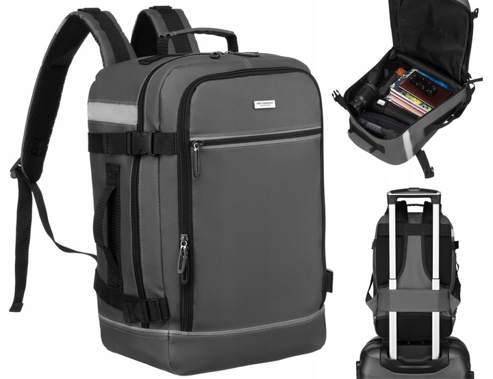 Plecak podróżny kabinowy podręczny pojemny do samolotu Wizzair 40x25x20