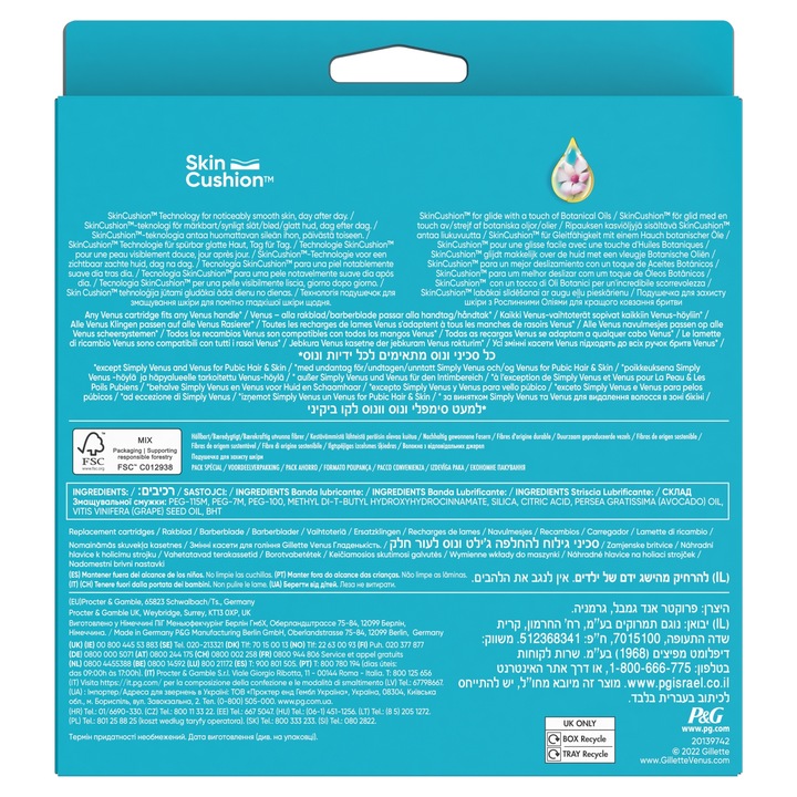 Venus Smooth, 12 wkładów do maszynki