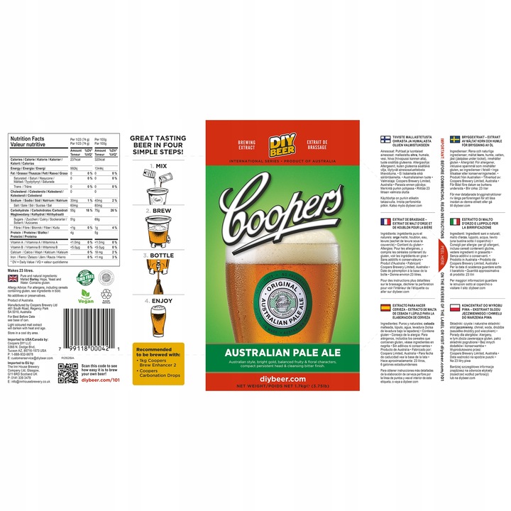 PIWO DOMOWE AUSTRALIAN PALE ALE BREWKIT COOPERS