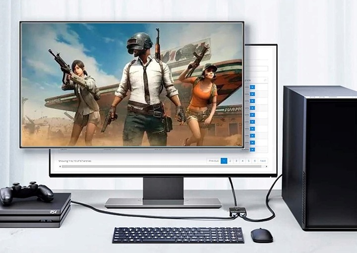 SWITCH HDMI 2.0 2x1 SPLITTER 1x2 Rozdzielacz Przełącznik 4K/60Hz - PAWONIK