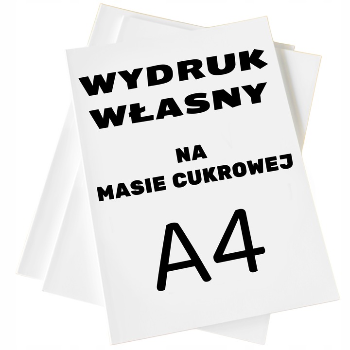 WYDRUK CUKROWY MASA CUKROWA Z TWOIM ZDJĘCIEM GRAFIKĄ A4 NA TORT + TEKST