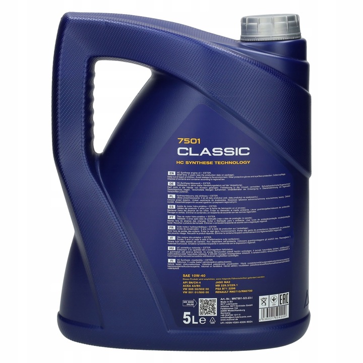 Olej Silnikowy Mannol Classic 10w40 7501 5L