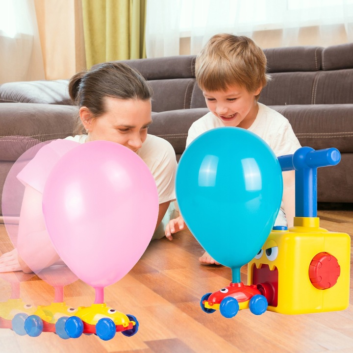 AUTO WYRZUTNIA BALONOWA BALONÓW RAKIET SAMOCHÓD AERODYNAMICZNY POMPKA