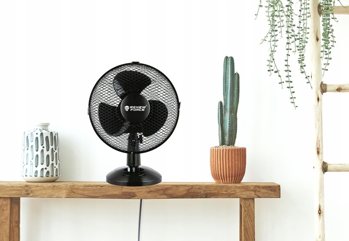 WENTYLATOR WIATRAK STOŁOWY STOJĄCY BIURKOWY OSCYLACJA CICHY MOCNY SKUTECZNY