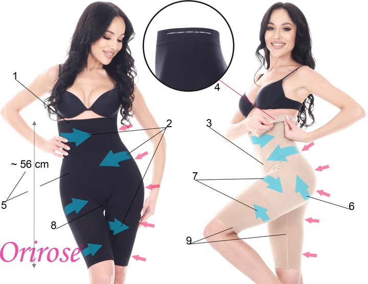 Orirose BEZSZWOWE Majtki mocno WYSZCZUPLAJĄCE MODELUJĄCE antycellulitowe