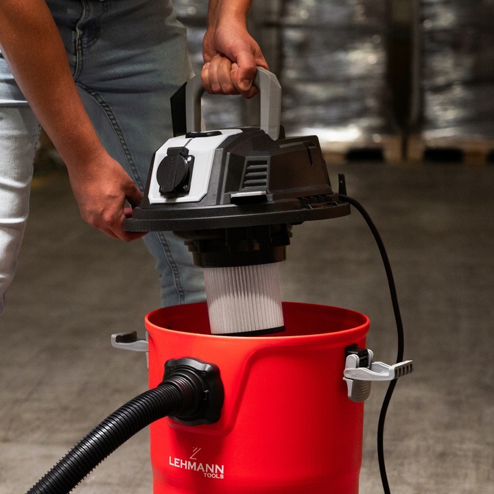 ODKURZACZ PRZEMYSŁOWY BEZWORKOWY GNIAZDO Z OTRZĄSACZEM PYŁU GIPSU