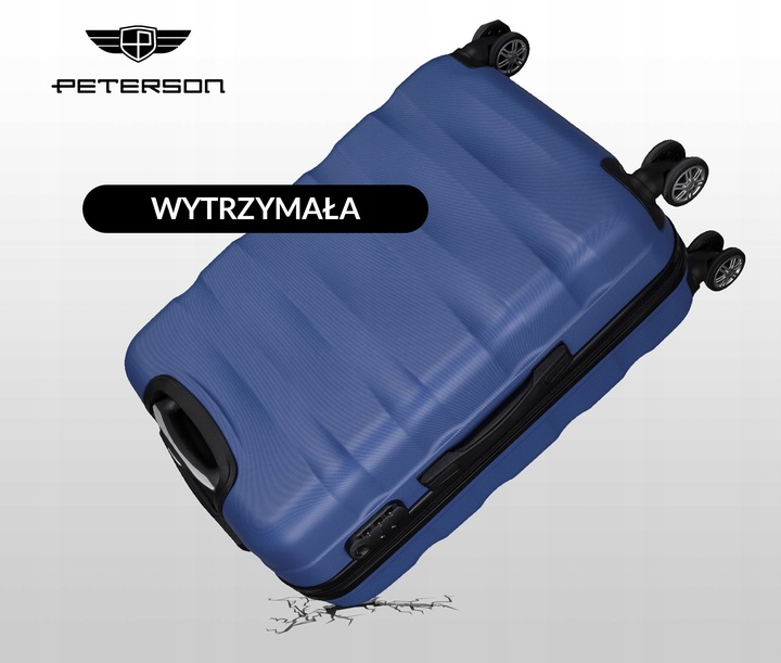 PETERSON mała walizka na kółkach twarda podróżna torba bagaż ABS
