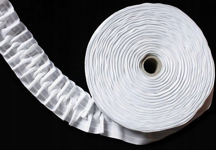 TAŚMA marszcząca SMOK 6 cm szer. BAWEŁNA ROLKA 50m taśmy do firan zasłon