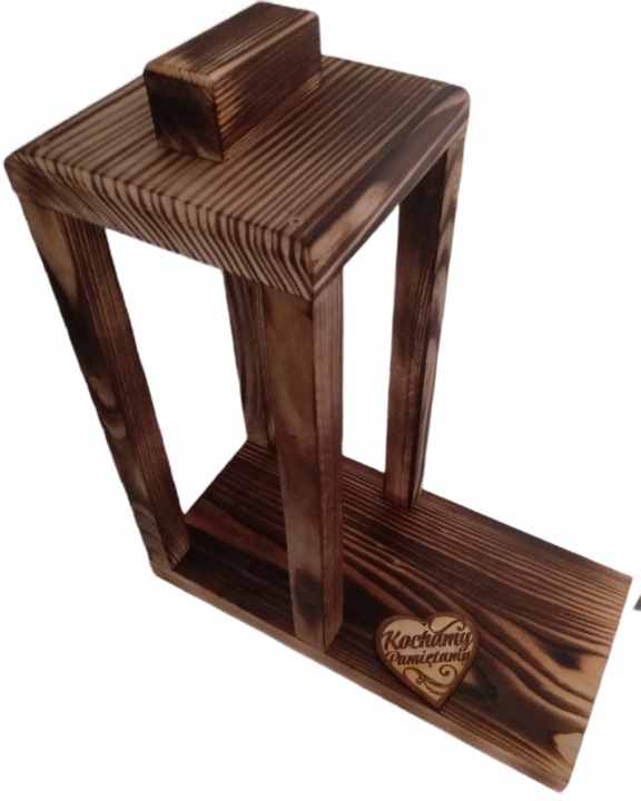 Lampion Na Cmentarz Baza Na Stroik Duży 39 cm XXL + Serduszko z Grawerem