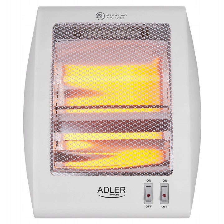 Grzejnik Kwarcowy AD 7709 800W 2 Lampy Ogrzeje Szybko i Skutecznie