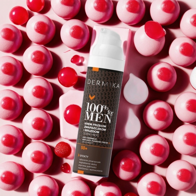 KREM DO TWARZY DLA MĘŻCZYZN 50+ DERMIKA FOR MEN PRZECIWZMARSZCZKOWY 100ML