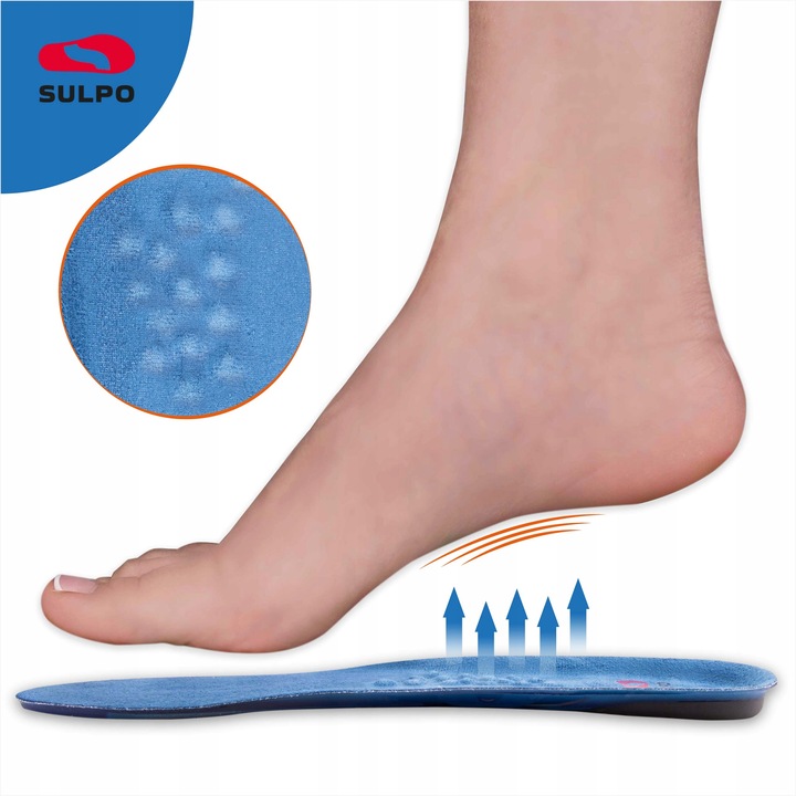 Wkładki żelowe do butów roboczych amortyzujące BHP 42-46 SULPO