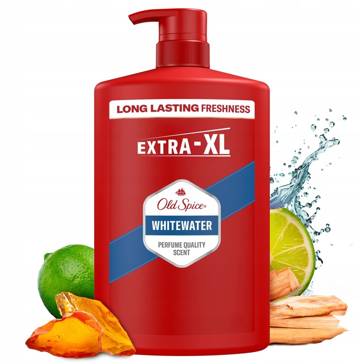 Old Spice Żel pod prysznic pompka 3w1 Whitewater 1L