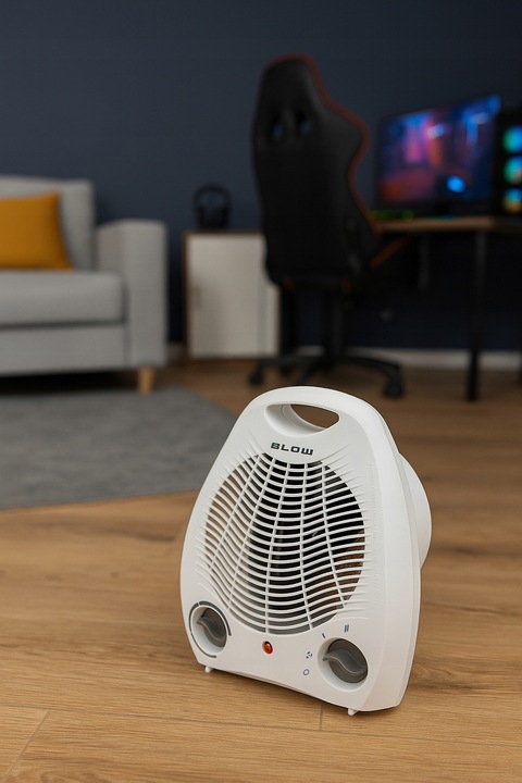 MOCNY TERMOWENTYLATOR ELEKTRYCZNY FARELKA GRZEJNIK TERMOSTAT PIECYK