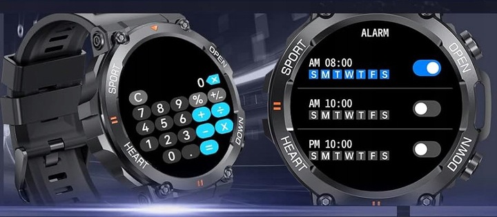 Zegarek męski SMARTWATCH Rubicon ROZMOWY KROKI SMS 360x360 MENU PL