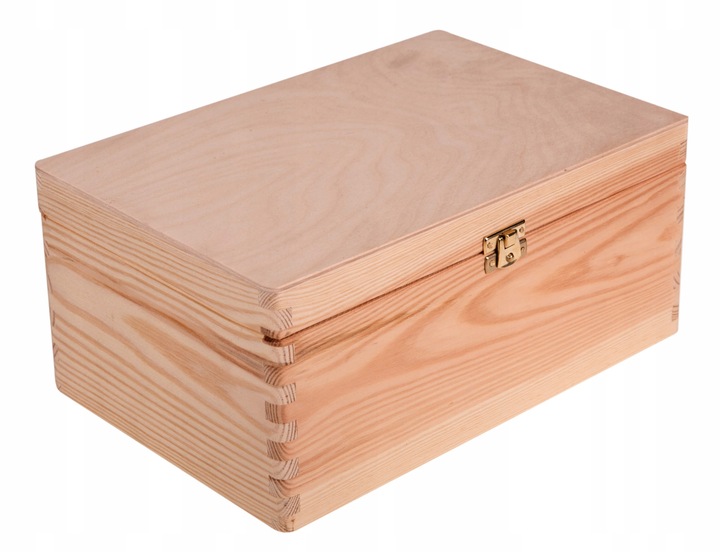 SKRZYNKA KUFER PUDEŁKO DREWNIANE POJEMNIK DECOUPAGE 30x20 PREZENT ORGANIZER