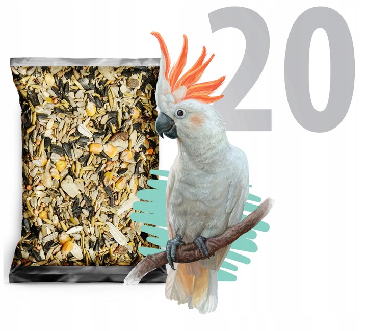 20kg Karma dla papug średnich papugi nimfa rozella pokarm STANDARD Champi