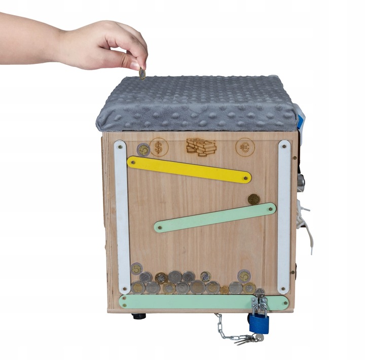 PUFA Manipulacyjna Na Zabawki Tablica Skrzynia