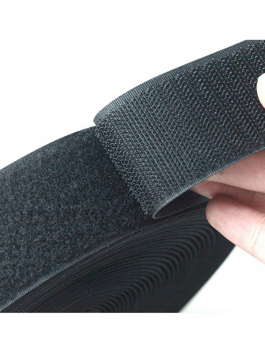 MOCNA RZEPOWA TAŚMA OBIE STRONY szer. 50 mm * 5 METRÓW CZARNY