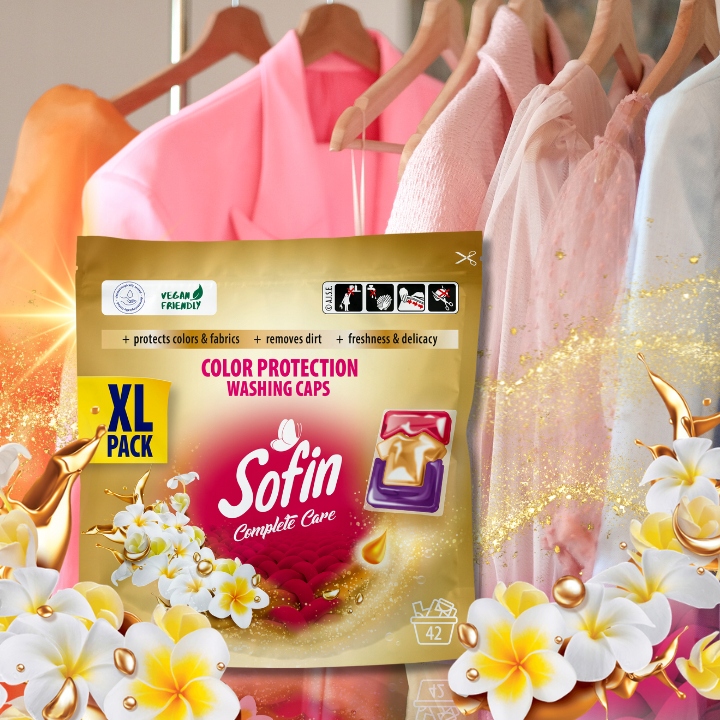 Sofin Kapsułki do Prania Kolorowych Tkanin Color Ochrona Kolorów 66 prań