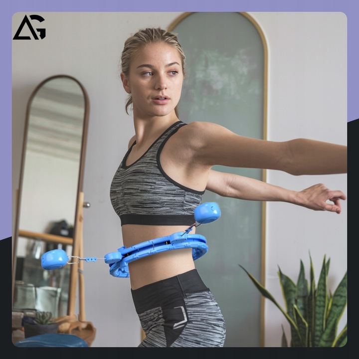 HULA HOP Z OBCIĄŻNIKIEM ODCHUDZAJĄCE Z LICZNIKIEM SMART HULAHOP