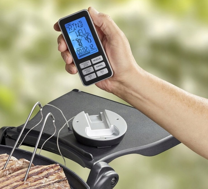 BEZPRZEWODOWY TERMOMETR DO GRILLA WĘDZARNI DOMOWY DO MIĘSA STEKÓW 2x