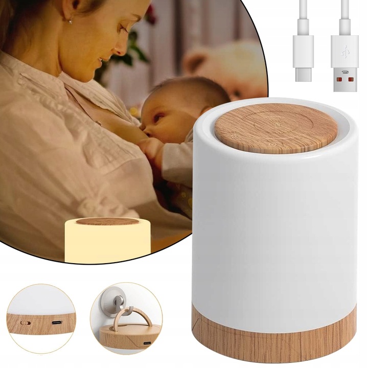 LAMPKA NOCNA LED, DOTYKOWA, ŚCIEMNIANA, LAMPA STOŁOWA LED, LAMPKA