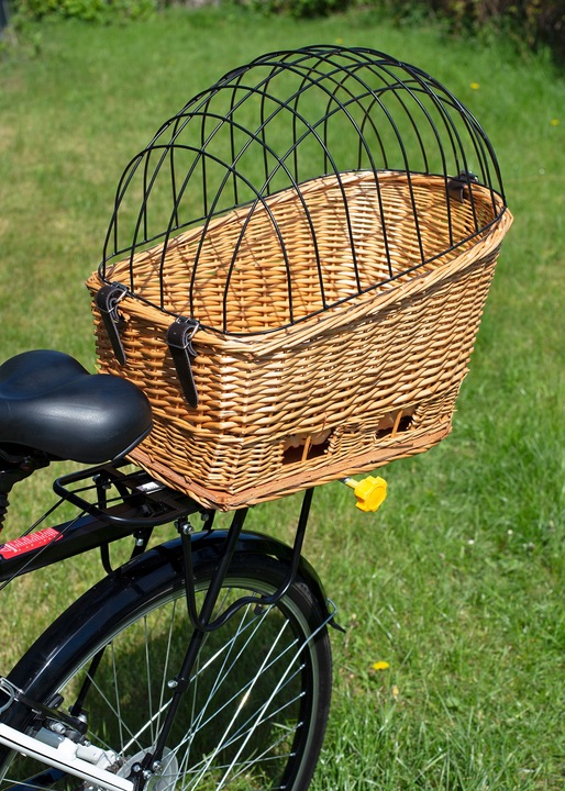 KOSZ ROWEROWY WIKLINOWY NA BAGAŻNIK TRANSPORTER TYLNY KOSZYK DUŻY PODUSZKA