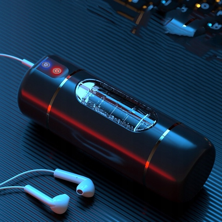 AUTOMATYCZNY MASTURBATOR MĘSKI Z EFEKTEM SSANIA ,10 WIBRACJI ZE