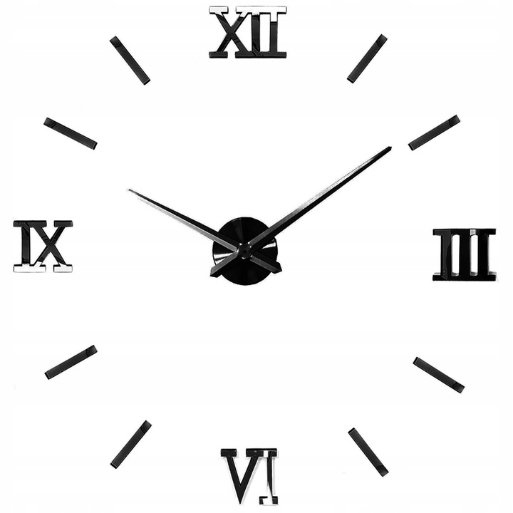 zegar ścienny duży czarny mechanizm zegara na ścianę do salonu kuchni