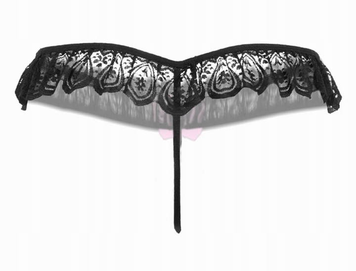 Koronkowe Stringi Perełkami Bielizna Noc Poślubna