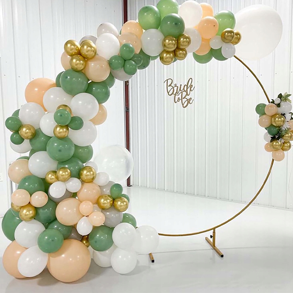 Złote Koło Na Balony Stojak Balonowy Stelaż Metalowy Ścianka Wesele 2,1M