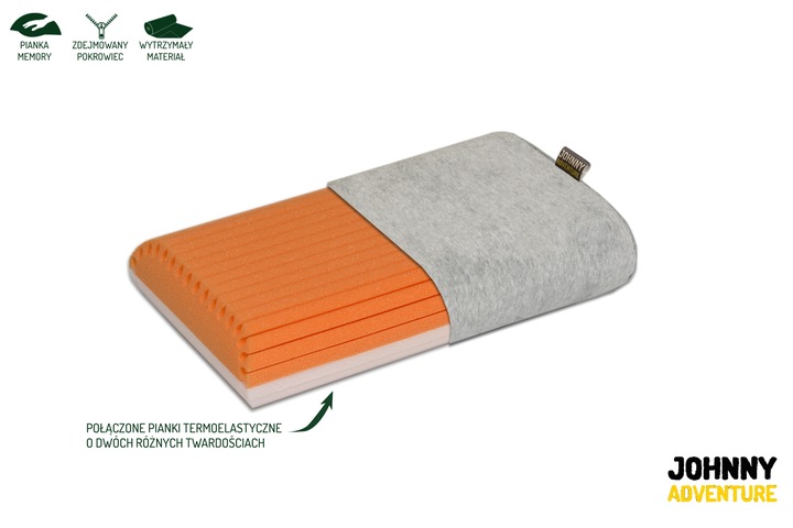 Poduszka turystyczna PIANKA CZARNA