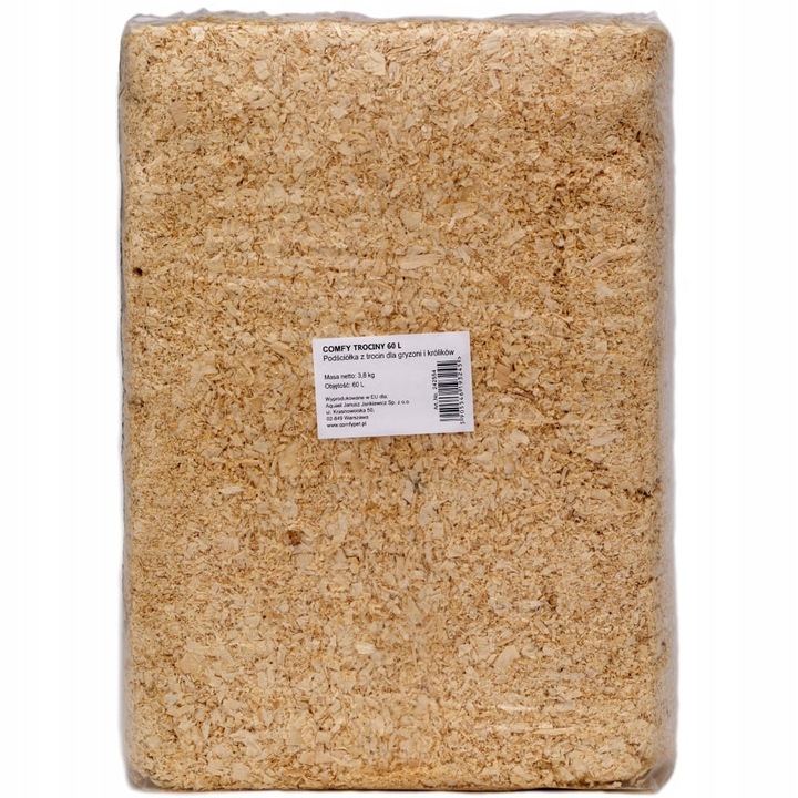Trociny ściółka dla chomika gryzoni 60l Comfy