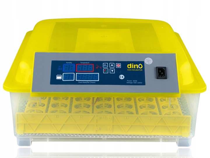Kompletny zestaw INKUBATOR AUTOMATYCZNY DINO do 56 JAJ DROBIU Różne GATUNKI