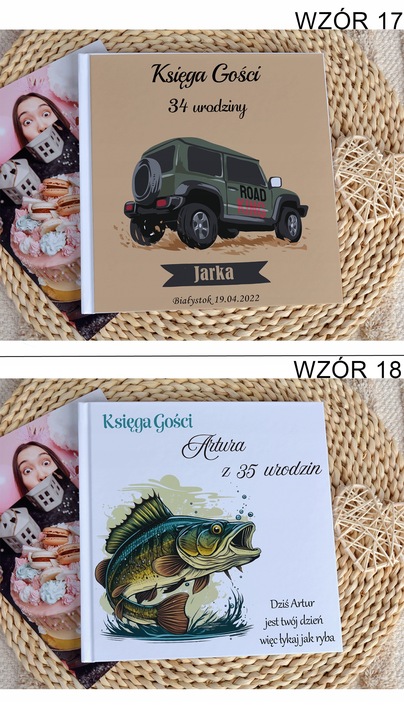 Księga gości karty białe na urodziny rocznice nietypowe okazje