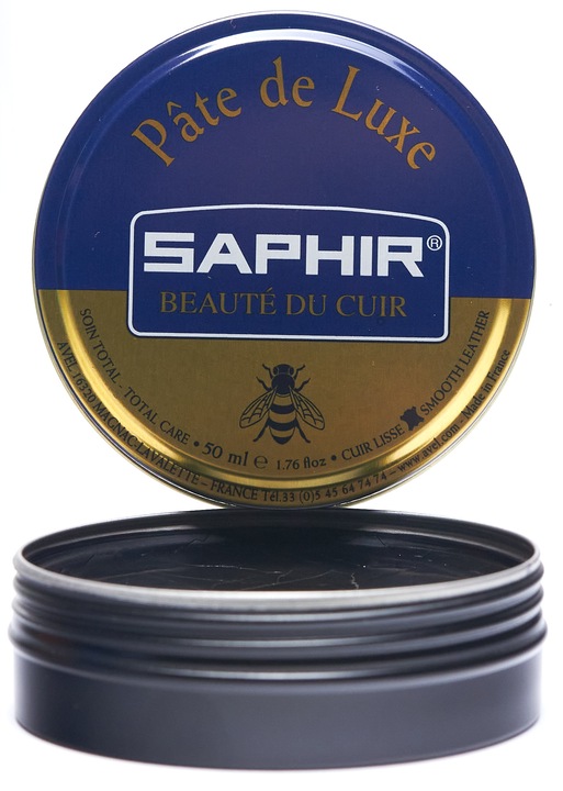 Saphir Pate De Luxe 50ml Pasta Wosk Do Butów Skór CZARNY