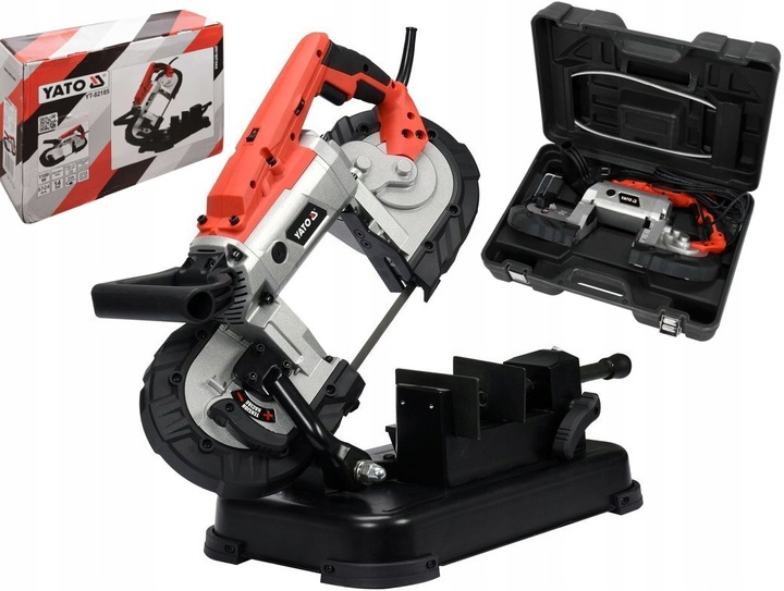 YATO PRZECINARKA TAŚMOWA Z PODSTAWĄ PIŁA DO METALU PRZENOŚNA 1100W