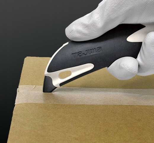 Nożyk tapeciak nóż wysuwany z łamanym ostrzem 18mm Tajima z płetwą