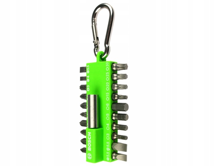 ZESTAW 21 sztuk BITÓW i KOŃCÓWEK BOSCH w uchwycie